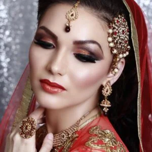 She is Mehru the Bride and got her make up done by Fareeha Khan The Bridal Makeup is done at slough.